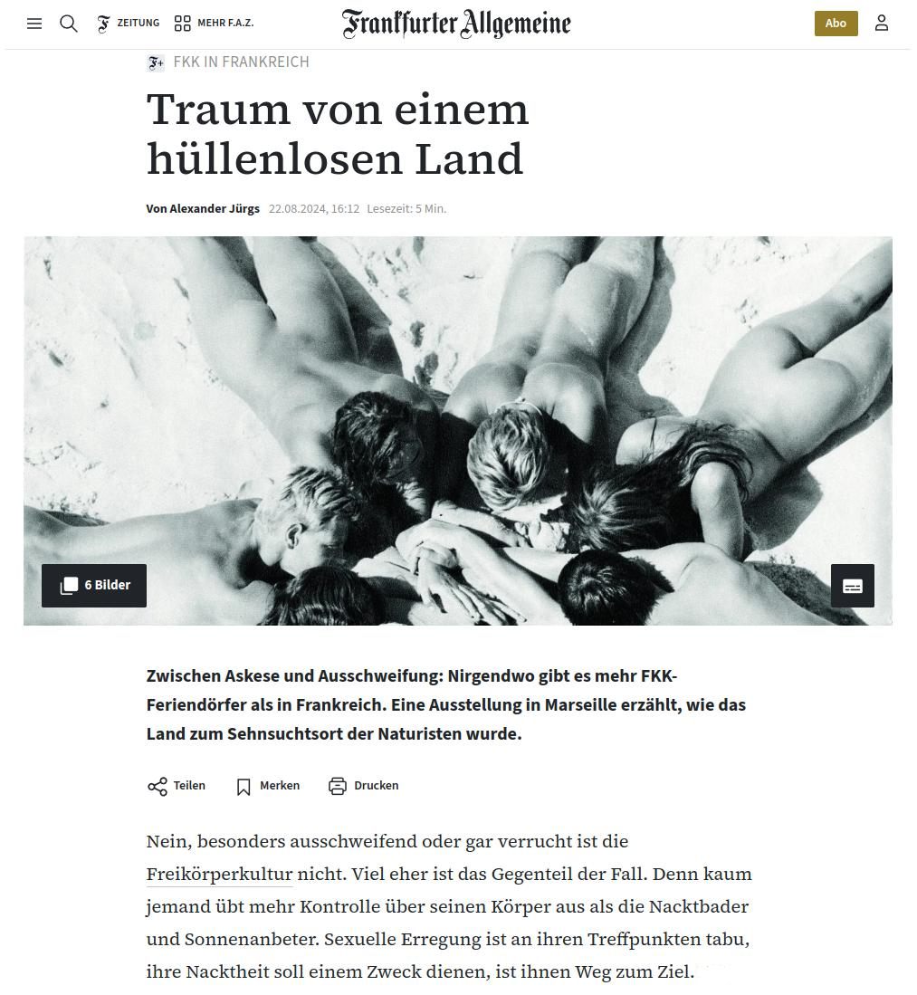 FAZ+ Artikel zur Mucem-Ausstellung