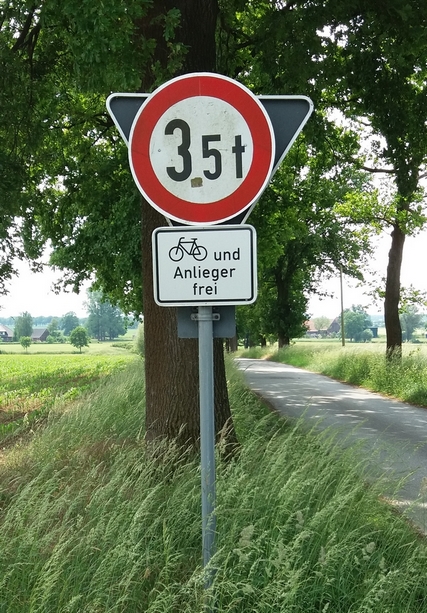 Geldt niet voor fietsers boven 3,5 t