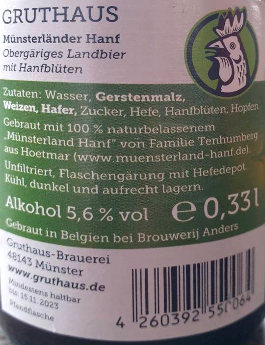 DEK 17/51 Hanfbier mit Münsterländischen Hanfblüten