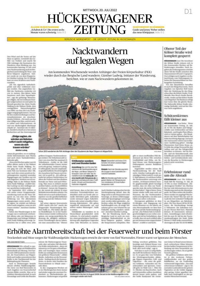 Hueckeswagener Zeitung Titelblatt