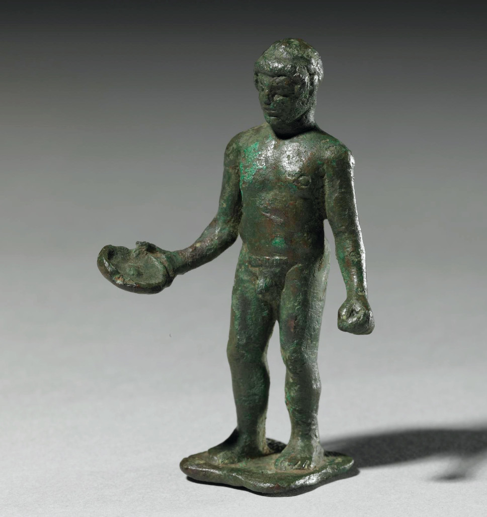 Bronzestatue eines Athleten in Olympia. Wikimedia, Lizenz Creative Commons