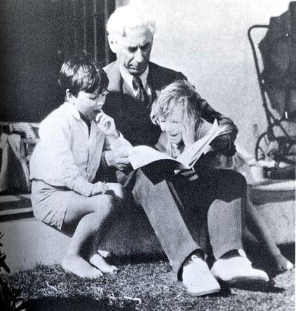 Bertrand Russell with John and Kate